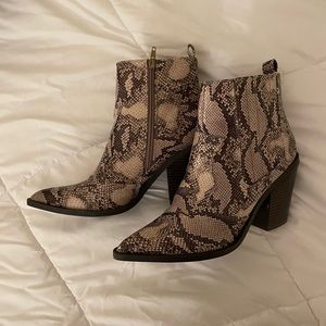 Snake skin boots